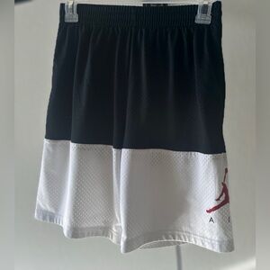 Jordan Black Mesh Shorts with Red Logo